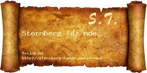 Sternberg Tünde névjegykártya